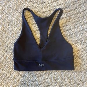 Set Active LuxForm Racer V Sports Bra Storm